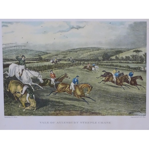 282 - Steeple Chasing: After F C Turner , A set of four reprint , ' The Aylesbury Steeple Chase ' Plate 1 ... 