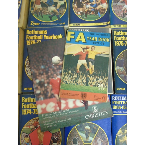 34 - Football Yearbooks: A quantity of Rothman's Football Yearbook magazines comprising the years: 1971-7... 