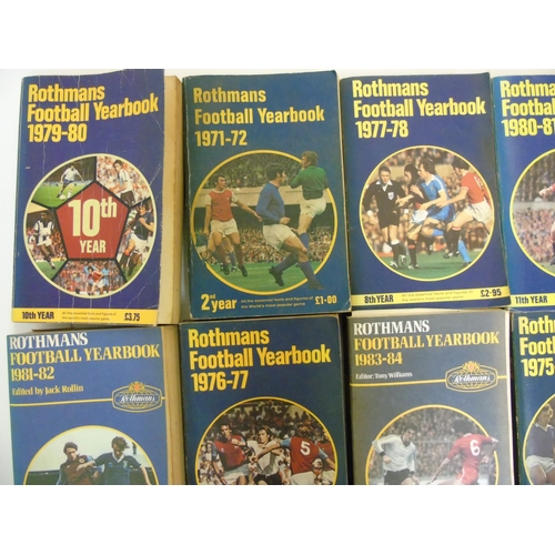 34 - Football Yearbooks: A quantity of Rothman's Football Yearbook magazines comprising the years: 1971-7... 