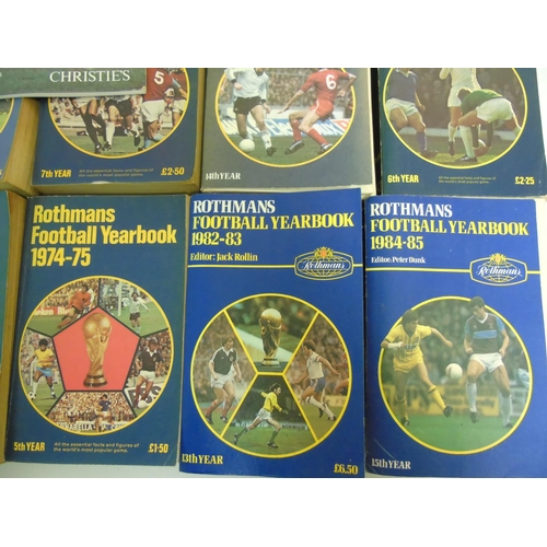 34 - Football Yearbooks: A quantity of Rothman's Football Yearbook magazines comprising the years: 1971-7... 