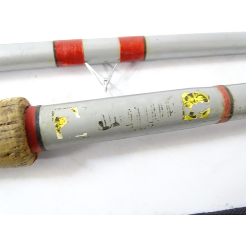 354 - Fishing : A Lineaeffe Raw Match 3 sectional 3.60 m Carbon rod with cloth case together with an Edgar... 