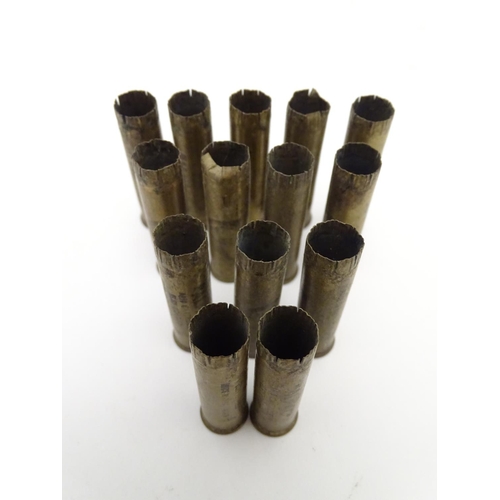 557 - Shooting: A collection of 14 scarce collectable 1940s Eley 'Almac' .410 2'' brass cartridge cases (i... 