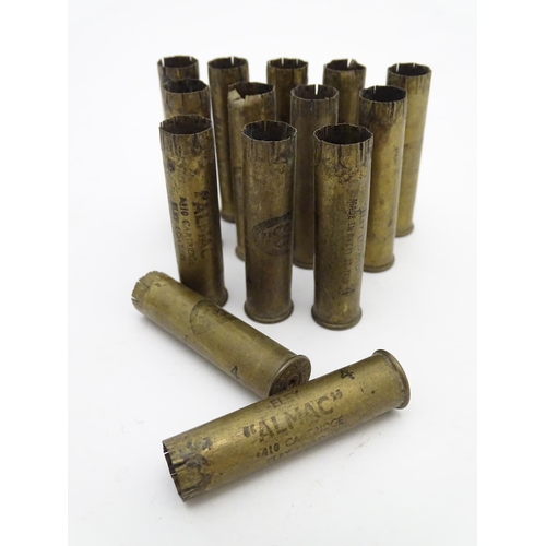 557 - Shooting: A collection of 14 scarce collectable 1940s Eley 'Almac' .410 2'' brass cartridge cases (i... 