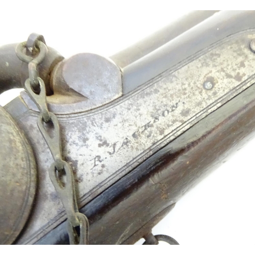 565 - A Victorian .577 percussion muzzleloading hammer rifle by R. Jackson, Edgware, London. Enfield 1853 ... 