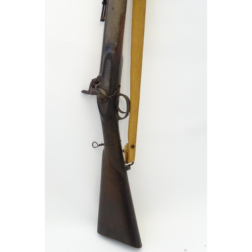 565 - A Victorian .577 percussion muzzleloading hammer rifle by R. Jackson, Edgware, London. Enfield 1853 ... 