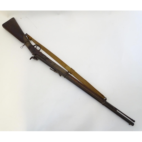 565 - A Victorian .577 percussion muzzleloading hammer rifle by R. Jackson, Edgware, London. Enfield 1853 ... 