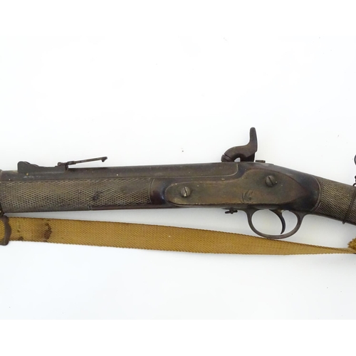 565 - A Victorian .577 percussion muzzleloading hammer rifle by R. Jackson, Edgware, London. Enfield 1853 ... 