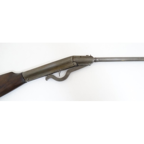 569 - Air Rifle : A late 19thC - early 20thC GEM .177 break barrel air rifle , 18 3/4'' semi octagonal bar... 