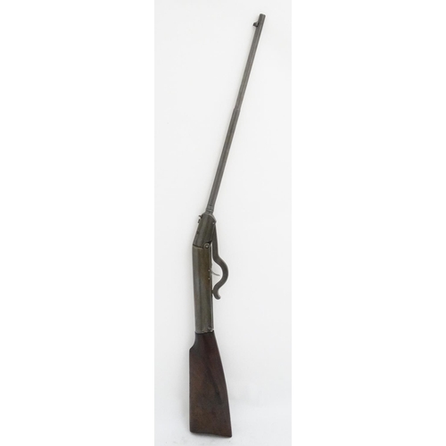 569 - Air Rifle : A late 19thC - early 20thC GEM .177 break barrel air rifle , 18 3/4'' semi octagonal bar... 