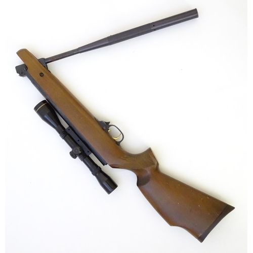 573 - Airgun: An 'HW90' .22 break-action air rifle by Weihrauch-Theoben, Germany.  21 1/2'' barrel (includ... 