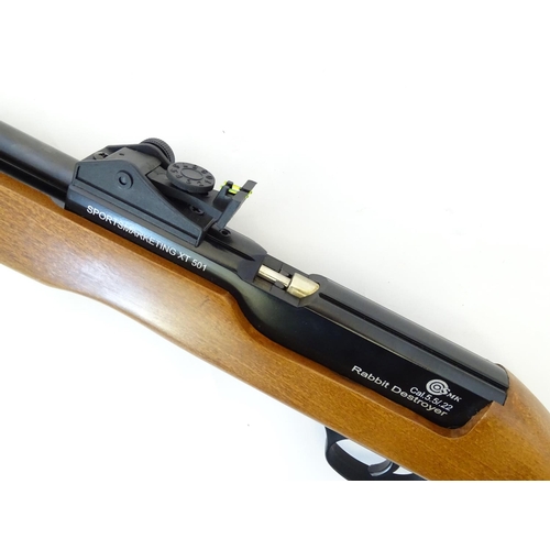 578 - Airgun: An 'XT501 Rabbit Destroyer' .22/5.5mm CO2 bolt-action air rifle by SMK, England.  21 3/4'' b... 