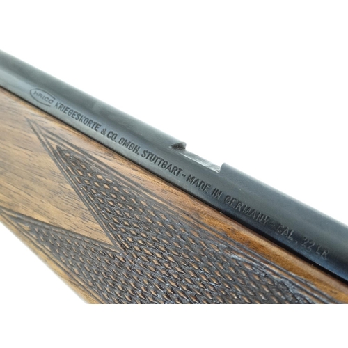 587 - Rimfire Rifle : A .22LR Semiautomatic rifle by Krico , 22 1/4'' barrel ( threaded for moderator ) wi... 