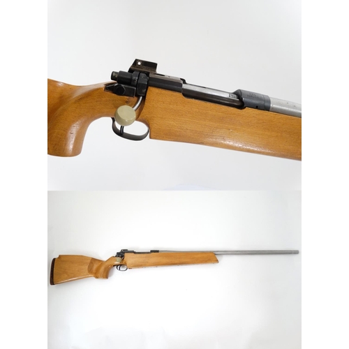 591 - Centrefire Rifle : A .308 Bolt Action single-shot Target rifle , 27 1/2'' heavy barrel , the action ... 