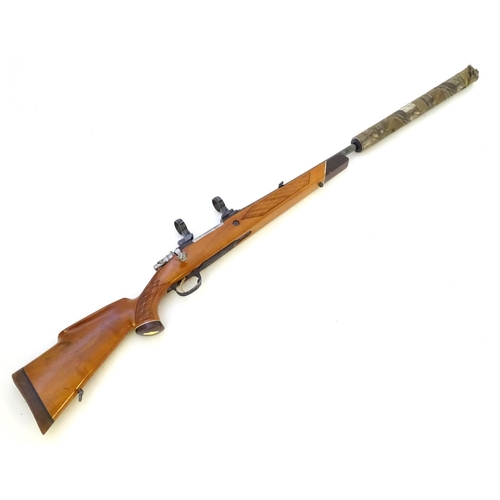 592 - Centrefire rifle: A .308W bolt-action stalking rifle by Parker-Hale, Birmingham.  29 1/2'' barrel fi... 