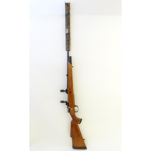 592 - Centrefire rifle: A .308W bolt-action stalking rifle by Parker-Hale, Birmingham.  29 1/2'' barrel fi... 