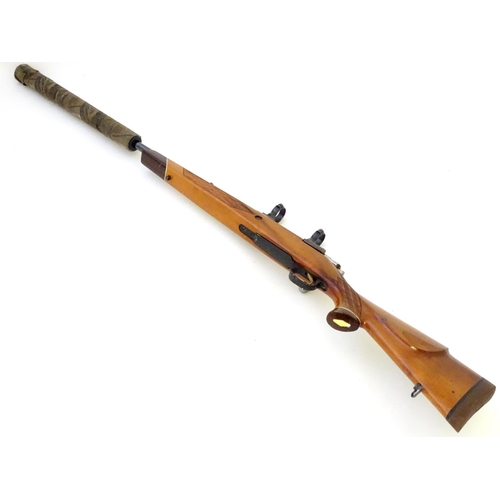 592 - Centrefire rifle: A .308W bolt-action stalking rifle by Parker-Hale, Birmingham.  29 1/2'' barrel fi... 