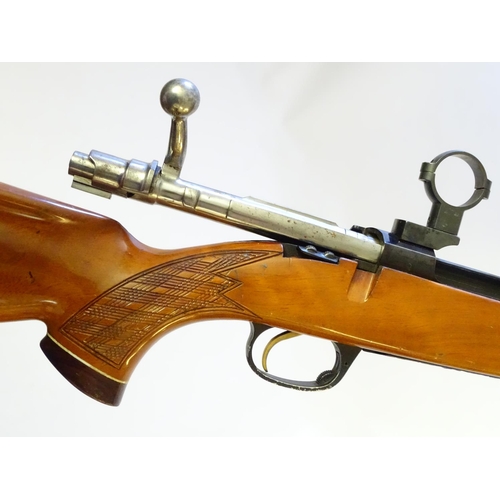 592 - Centrefire rifle: A .308W bolt-action stalking rifle by Parker-Hale, Birmingham.  29 1/2'' barrel fi... 