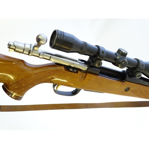 595 - Centrefire rifle: A .270W bolt-action stalking rifle by Parker Hale, Birmingham. 24 1/2'' barrel, th... 