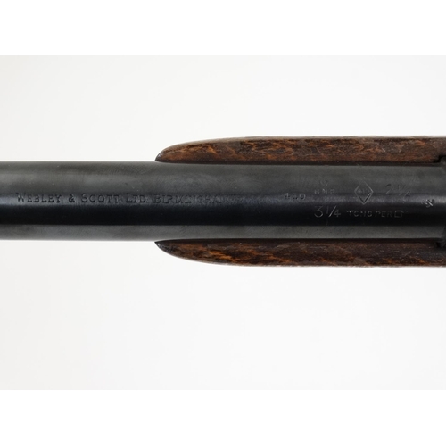 598 - Shotgun : A .410 Bolt action shotgun by Webley & Scott , Birmingham .  25 1/2'' barrel with 2 1/2'' ... 