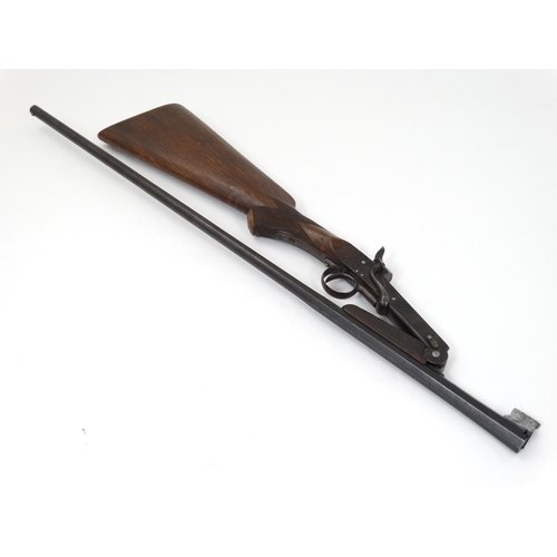 599 - Shotgun : A .410 folding Single barrel sidelever hammergun , of Belgian origin , 27 1/2'' half-octag... 