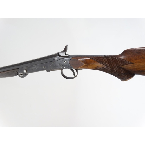 599 - Shotgun : A .410 folding Single barrel sidelever hammergun , of Belgian origin , 27 1/2'' half-octag... 