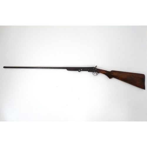 599 - Shotgun : A .410 folding Single barrel sidelever hammergun , of Belgian origin , 27 1/2'' half-octag... 