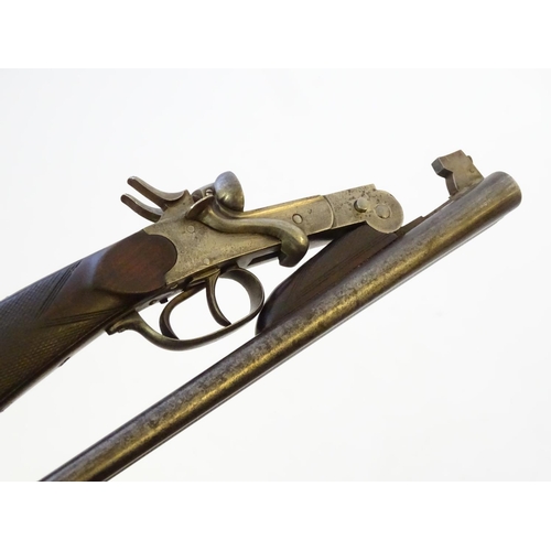 602 - Shotgun: A .410 folding side by side sidelever hammergun, of Belgian origin.  27 1/2'' fixed choke b... 