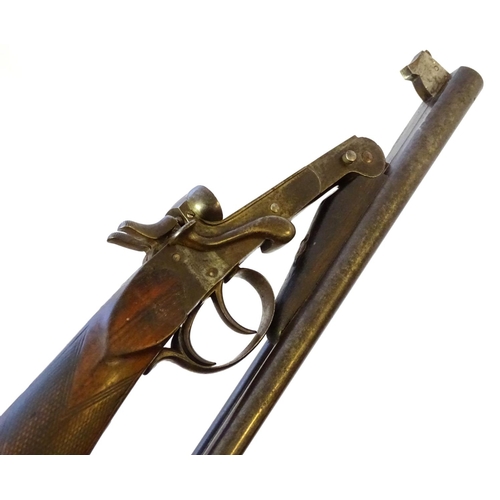 603 - Shotgun: A .410 folding side by side sidelever hammergun, of Belgian origin.  27 1/2'' fixed choke b... 