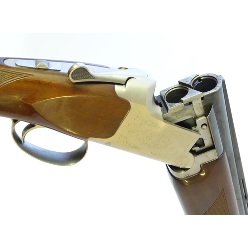 613 - Shotgun: An 'MK60' 20 bore over and under boxlock ejector shotgun by Miroku, Japan. 30'' fixed choke... 