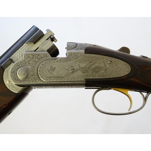 614 - Shotgun: A cased 'S687 EELL Diamond Pigeon' 20 bore over and under sidelock ejector shotgun by P Ber... 