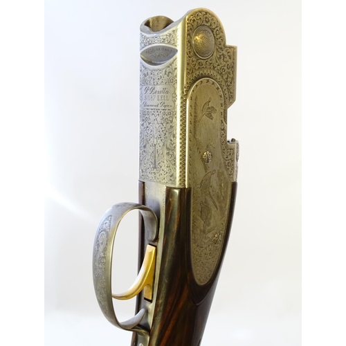 614 - Shotgun: A cased 'S687 EELL Diamond Pigeon' 20 bore over and under sidelock ejector shotgun by P Ber... 