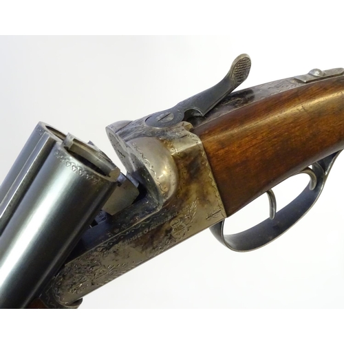 618 - Shotgun: A 'Number 4' 12 bore side by side boxlock ejector shotgun by AyA, Spain. 28'' fixed choke b... 