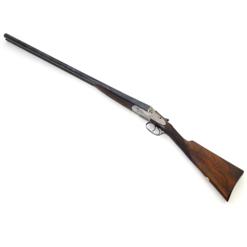 619 - Shotgun: A 12 bore side by side sidelock shotgun by Joseph Lang & Son, London. 28'' fixed choke slee... 