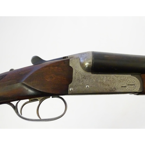 628 - Shotgun: A 'Harrier Deluxe' 12 bore side by side boxlock ejector shotgun by Gunmark (Erbi, Spain.) 2... 