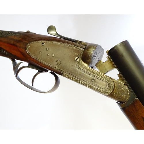 631 - Shotgun: A 'Silver Sabel' 12 bore side by side sidelock ejector shotgun by Gunmark (Pedro Gorosabel,... 