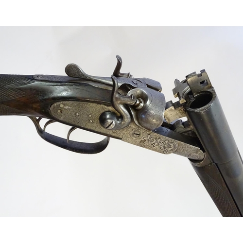 633 - Shotgun: An unusual 'Original Diana' 12 bore side by side sidelock toplever hammergun by Pieper, Her... 