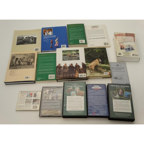 8 - Books/Videos: a quantity of items to include, 'The Great Shoots' by Brian P. Martin, 'Clay Shooting ... 