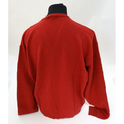 96 - A Laksen Astor knit jumper in red garnet colour, size XXL, (New with tags)