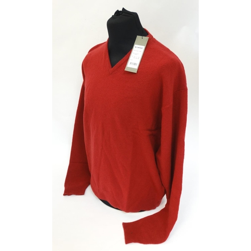 96 - A Laksen Astor knit jumper in red garnet colour, size XXL, (New with tags)