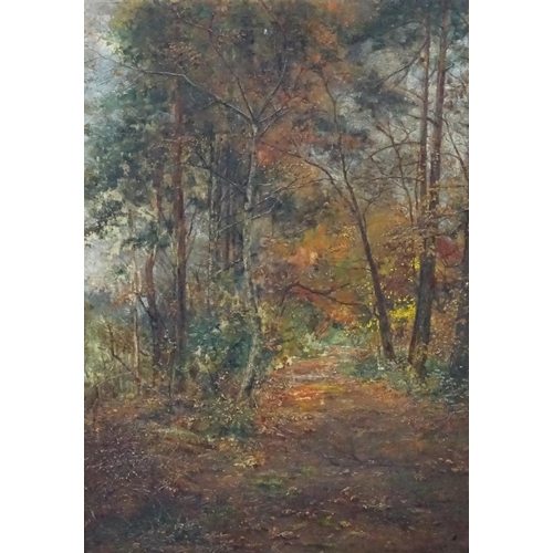 136 - Marianne Mansell (c.1842 -1923), Oil on board, ''The Glory of an Autumn Day '', Monogrammed lower ri... 