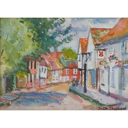 144 - Faith Sheppard (1920 - 2004), Watercolour, ' Fishpool Street, St Albans. No1', Signed lower right. 6... 