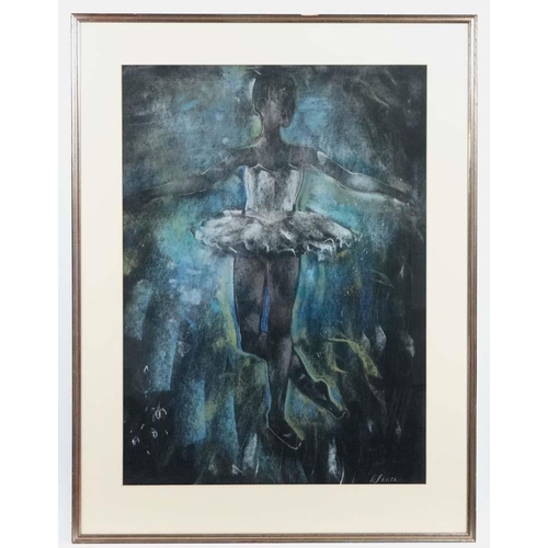 152 - G. Lance (XX), Pair pastels, Ballet dancer with birds, Signed lower left (2), 28 1/2'' x 21''.