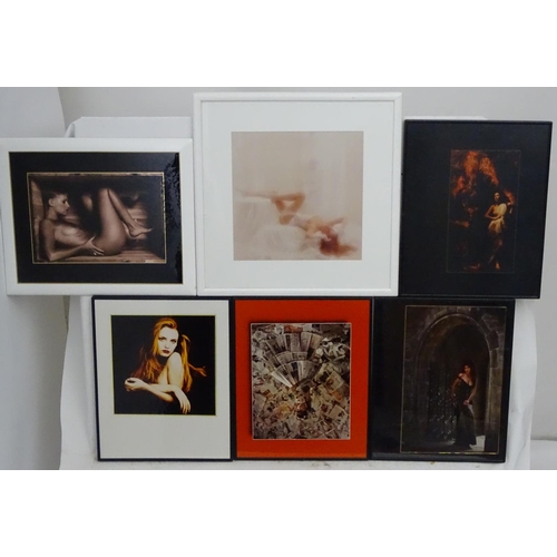 175 - Photography : Black and White and colour Female Form Art photographs framed , by Mark Leightley (Kod... 