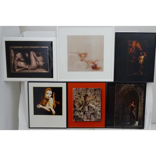 175 - Photography : Black and White and colour Female Form Art photographs framed , by Mark Leightley (Kod... 