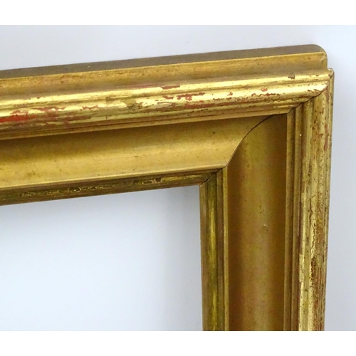 176 - Frame : a mid - late gilt frame, having plain moulded frame ( easily cut down ) ,overall measurement... 