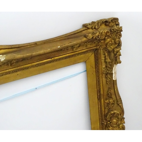 177 - Frames : a pair of late 19 th C gilt picture frames with angled slips , measuring 30 1/2'' x 40 1/2'... 