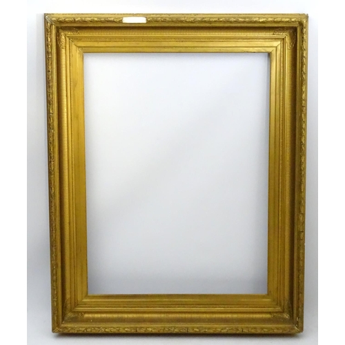 179 - Gilt picture frame :, A laurel and swept frame to fit 31 x 41'' ( internal measurement ) with 6'' sl... 