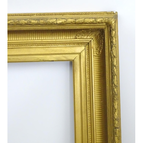 179 - Gilt picture frame :, A laurel and swept frame to fit 31 x 41'' ( internal measurement ) with 6'' sl... 