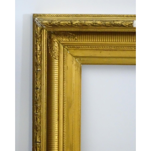 179 - Gilt picture frame :, A laurel and swept frame to fit 31 x 41'' ( internal measurement ) with 6'' sl... 