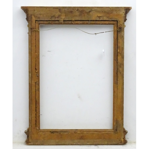 183 - Frame : a 19 thC Pre-Raphaelite / Tabernacle gilt frame , suitable for picture or a mirror with exte... 